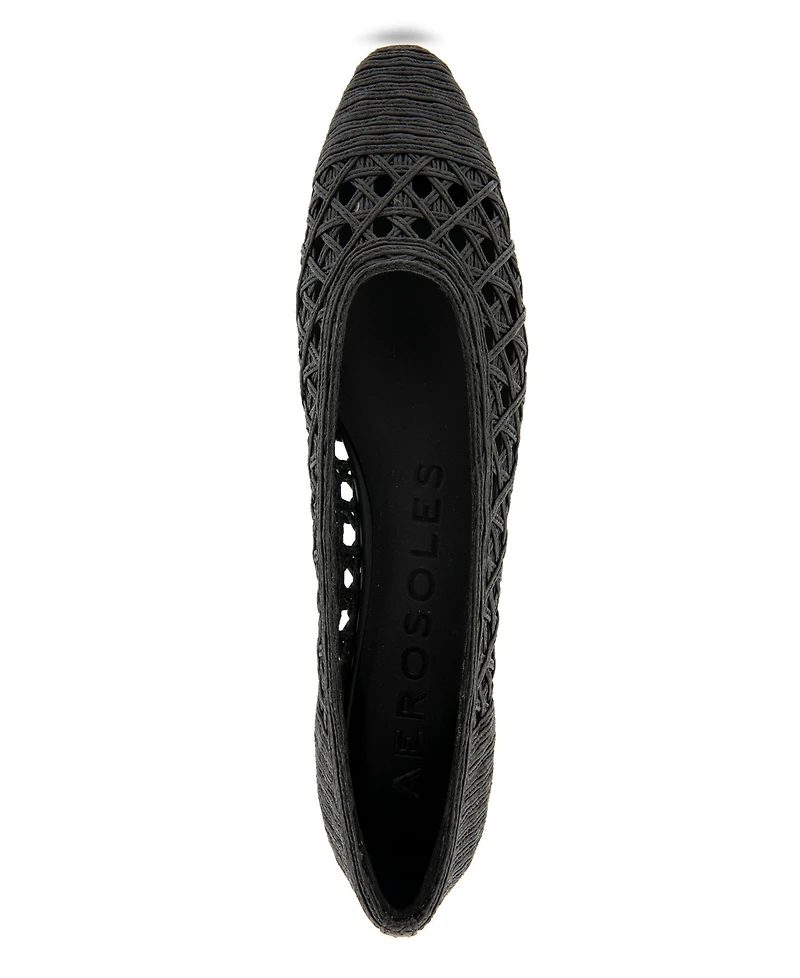 Aerosoles Women's Arno Raffia Slip On Flats