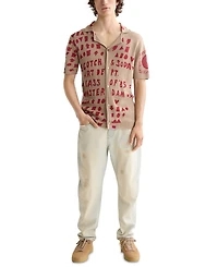 Scotch & Soda Men's Jacquard Text Logo Shirt