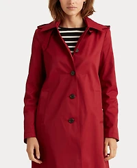 Lauren Ralph Womens Hooded A-Line Raincoat