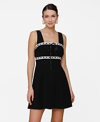 Avec Les Filles Women's Lace-Trim Fit & Flare Dress