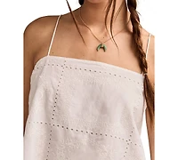Lucky Brand Women's Embroidered Breezy Cotton Tank Top