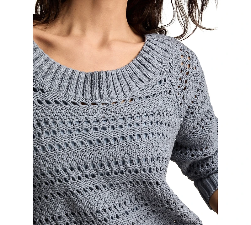 Lucky Brand Women's Off-The-Shoulder Cotton Sweater