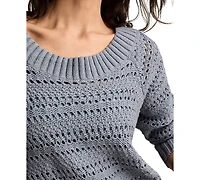 Lucky Brand Women's Off-The-Shoulder Cotton Sweater