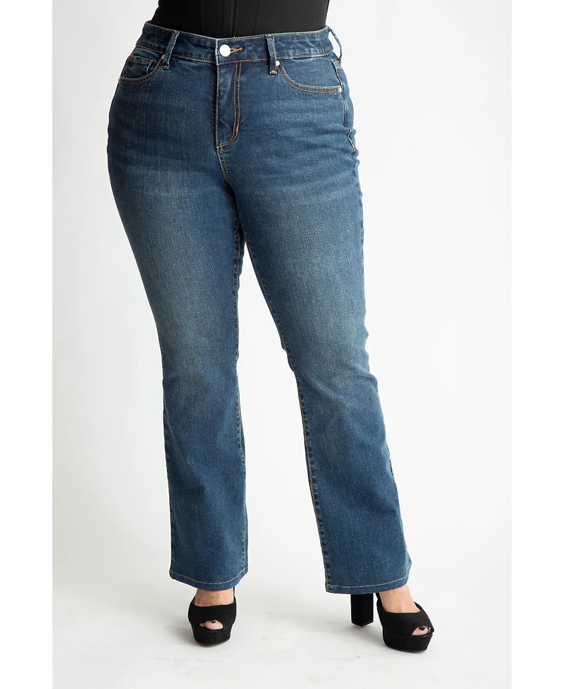 Slink Jeans Plus Denim high rise bootcut 32" inseam