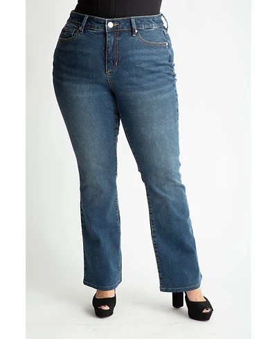 Slink Jeans Plus Denim high rise bootcut 32" inseam