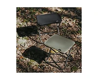 Naturehike, Folding Camping Stool , Portable Mini Camping Chair, Lightweight Aluminium Alloy Chair, Small Backpacking Stool with Thickened Seat Cushio