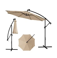 Mondawe 10 Feet Patio Umbrella with 112 Solar-Powered Led Lights