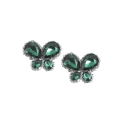Sohi Embellished Butterfly Stud Earrings