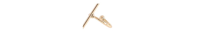 Sohi Gold-Plated Stones Cuff Earrings