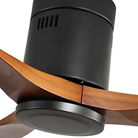 Sofucor 52" Flush Mount Wood Ceiling Fan Without Lights