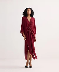 Reistor Women's Front twist Kaftan Dress