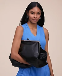 Patricia Nash Serafina Extra Large Leather Kisslock Bag