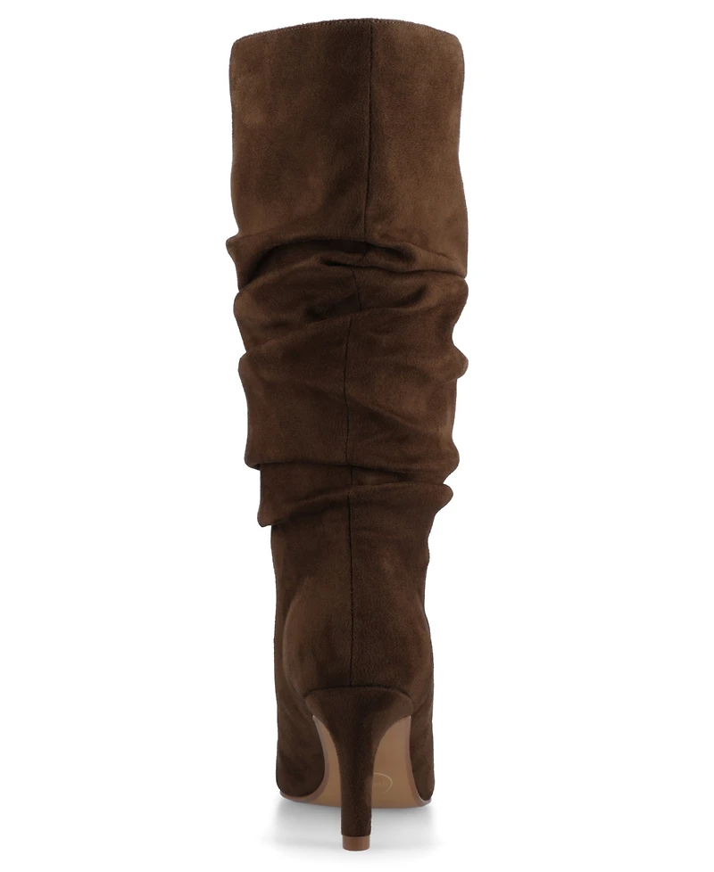 Journee Collection Women's Sonnet Pointed Toe Slouchy Dress Boots