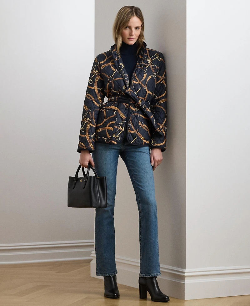 Lauren Ralph Women's Belted Quilted Jacket