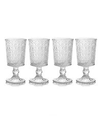 Qualia Glass Cameo All Purpose Goblets, Set of 4