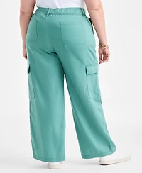 Style & Co Plus Mid-Rise Wide-Leg Cargo Pants, Exclusively at Macy's