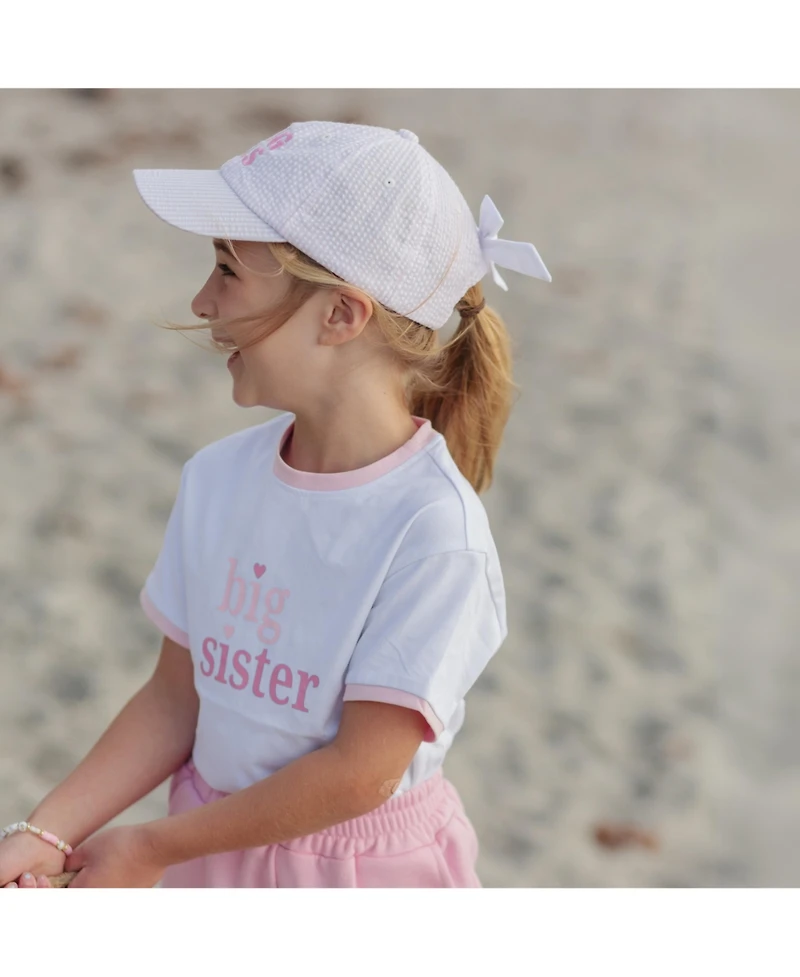 Bits & Bows Girls Sis Bow Baseball Hat