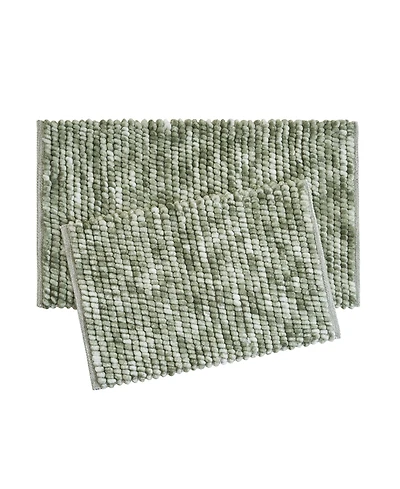 French Connection Space Dye Chunky Chenille 2-Pc. Bath Rug Set