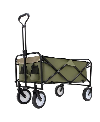 Collapsible Utility Wagon Cart - 360lb Capacity, All-Terrain Wheels