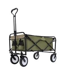 Collapsible Utility Wagon Cart - 360lb Capacity, All-Terrain Wheels