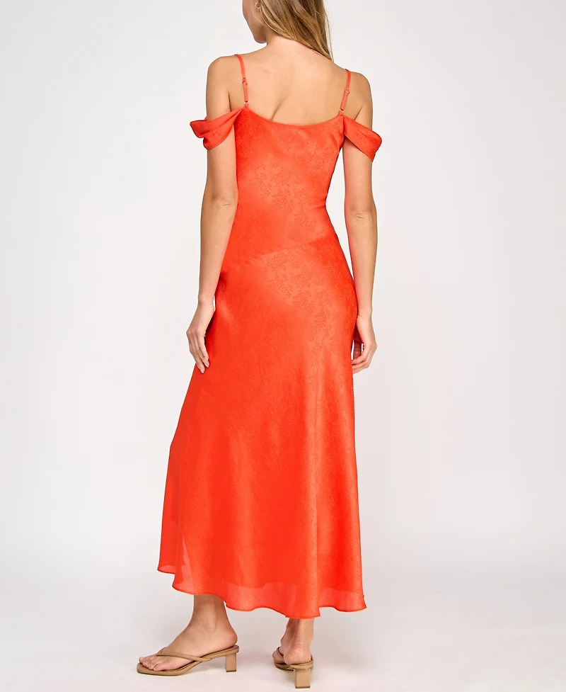 Bcx Juniors' Off-The-Shoulder A-Line Dress