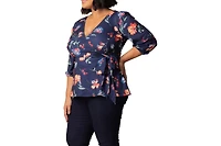 Women's Plus Nina V-Neck Wrap Top