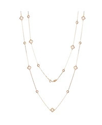 Suzy Levian New York Sterling Silver Sapphire & Created White Station Necklace