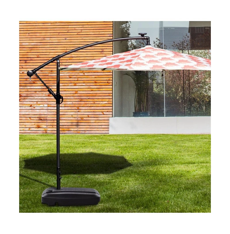 60L Plastic Weighted Fill Water Sand Wheel Patio Umbrella Base