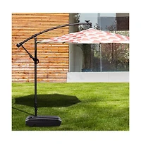 60L Plastic Weighted Fill Water Sand Wheel Patio Umbrella Base