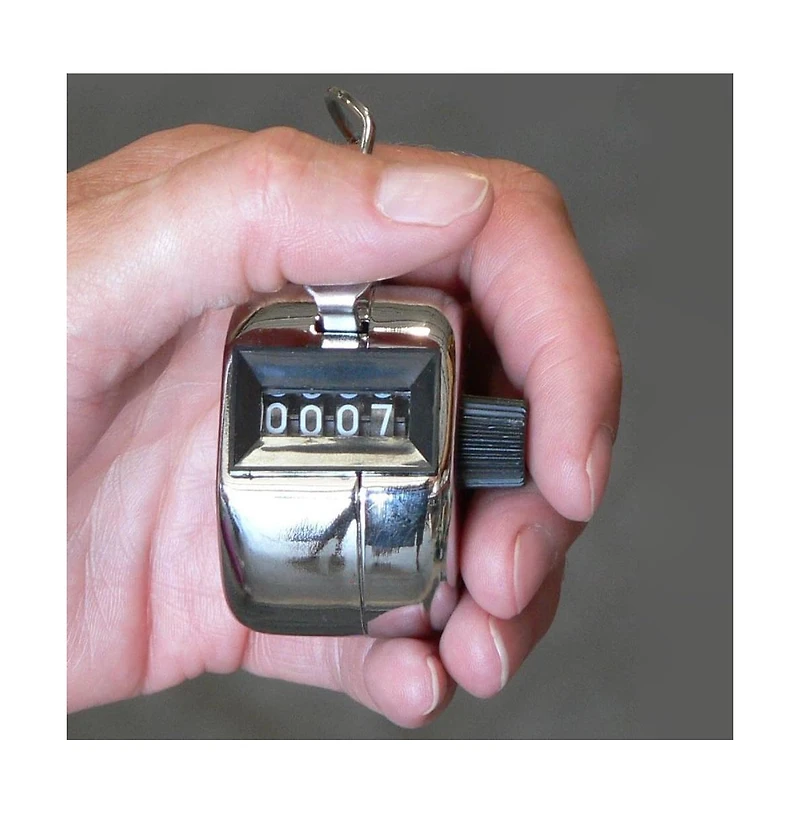 Amber Sports Tally Counter Handheld, Mechanical Clicker with Finger Ring for Boxing, Track, Golf, Soccer, Walking, Carrom, and More Activities
