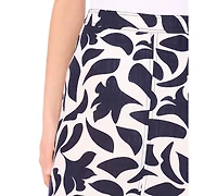 CeCe Women's Printed Seamed Maxi Skirt