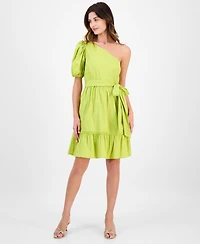 Anne Klein Women's Asymmetric One-Shoulder Fit & Flare Dress