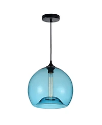 Cwi Lighting 13" Metal Glass 1 Light Down Mini Pendant