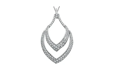 Suzy Levian Pave Cubic Zirconia Sterling Silver Modern Pendant