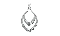 Suzy Levian Pave Cubic Zirconia Sterling Silver Modern Pendant