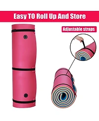 Hallolure Rose Pink Water Floating Mat Foam Pad, 13x5FT Bouncy Tear-Resistant Xpe Foam