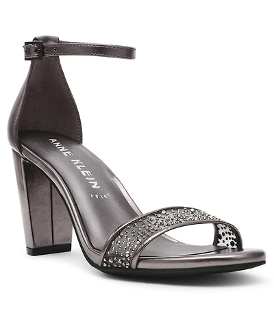 Anne Klein Women's Kourtney Two Piece Block Heel Dress Sandals