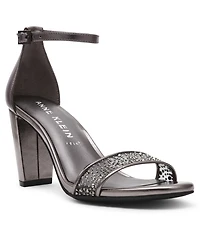 Anne Klein Women's Kourtney Two Piece Block Heel Dress Sandals
