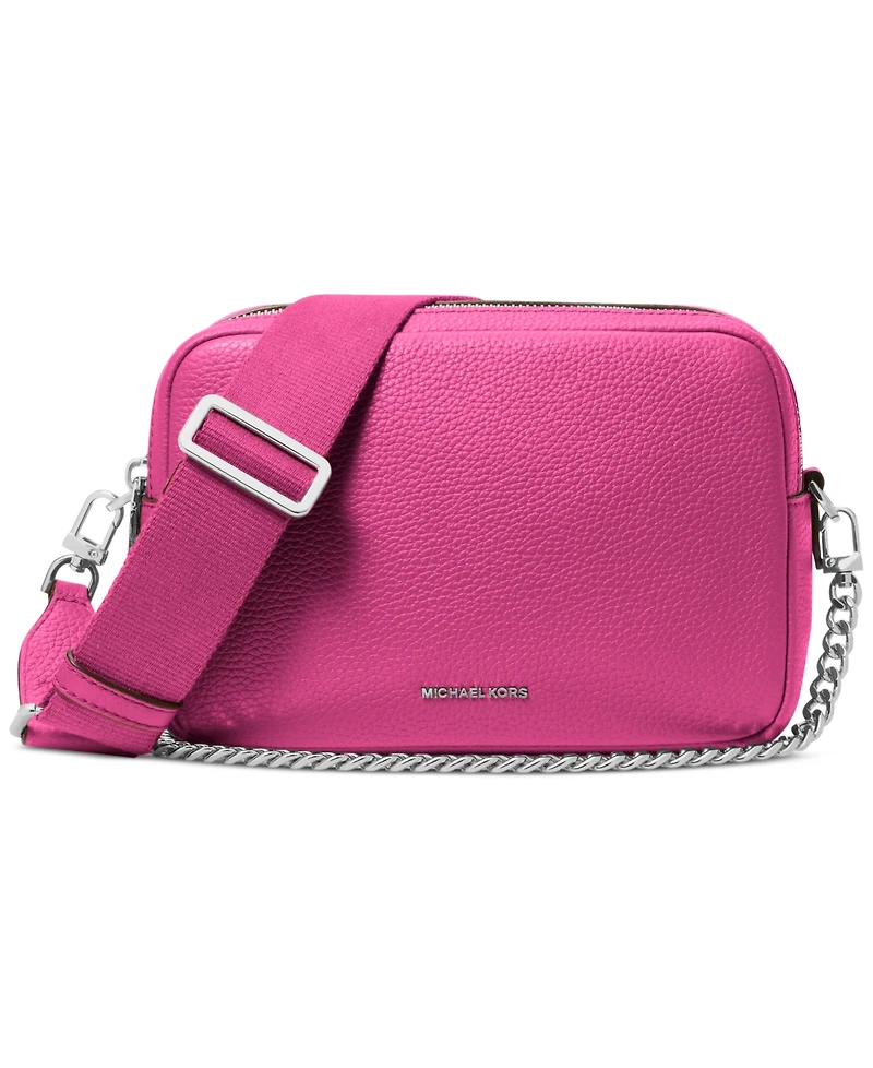 Michael Kors Bryant Medium Leather Double Zip Chain Camera Crossbody