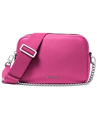 Michael Kors Bryant Medium Leather Double Zip Chain Camera Crossbody