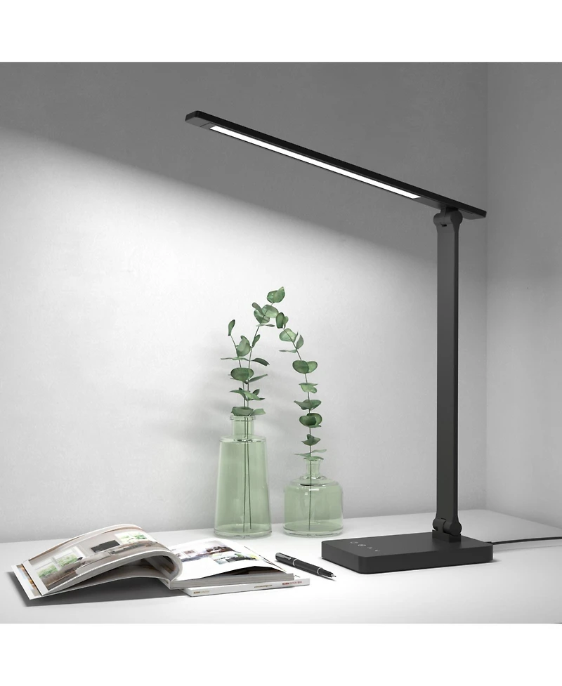 Lepro Led Desk Lamp with 9.5W 750LM Metal Touch Control , 5 Color Modes Brightness Level, Eye Caring For Reading, Crafts, School Supplies, White