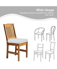 Aoodor Outdoor Dining Chair Cushions Set of 4, Waterproof Patio Furniture Seat Cushions, Pads with Ties, 18 x 19 inch