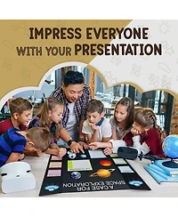 Trifold Poster Board 36" x 48" White Presentation Board - Self-Adhesive Science Subtitles Included