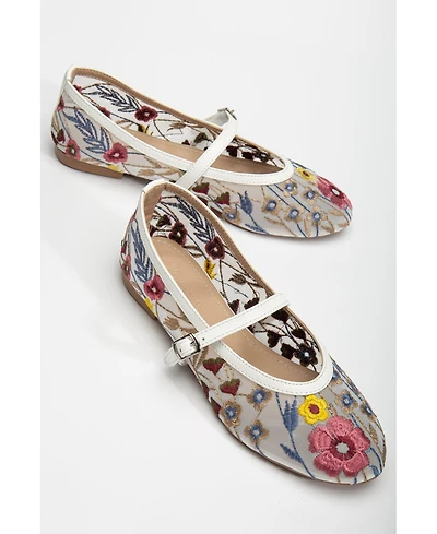 Fauna Mesh Mary Jane Flats