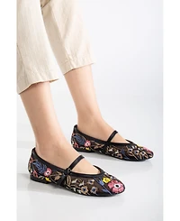 Fauna Mesh Mary Jane Flats