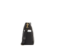 Susu Italian Leather Crossbody Bag Medium Size Shoulder Bag Black Purse Women's Handbag