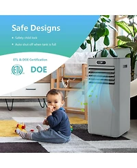 8000 Btu(Ashrae) 3-in-1 Portable Air Conditioner with Remote Control