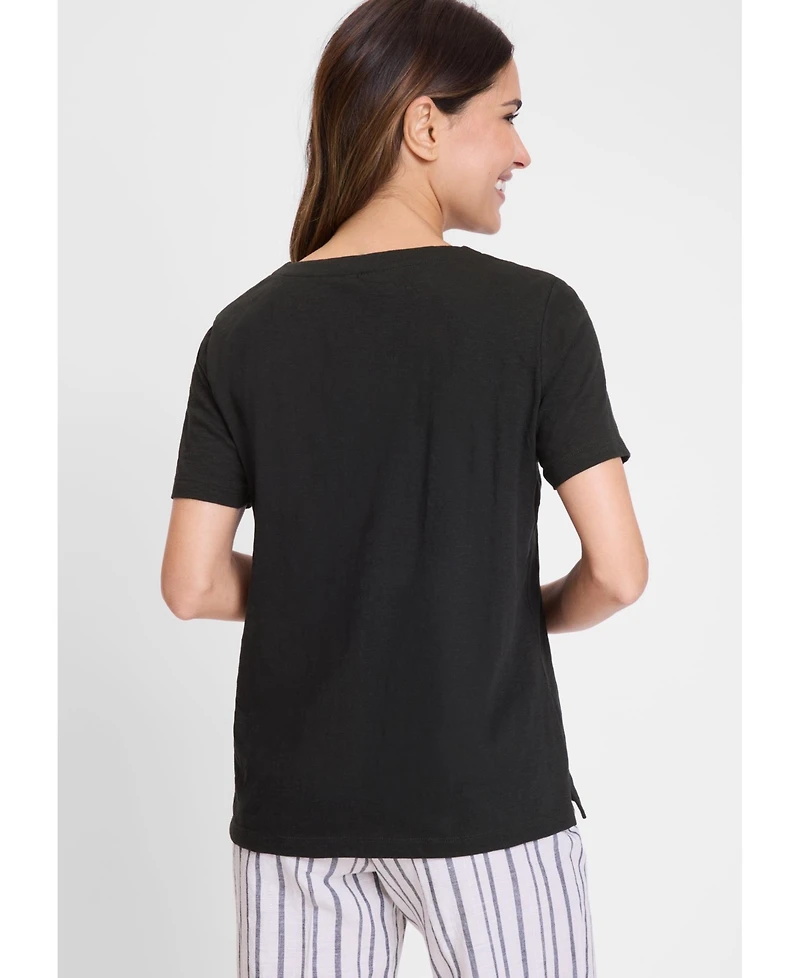 Olsen Women's Embroidered Trim T-Shirt