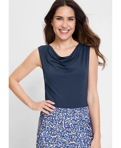 Olsen Women's Cowl Neck Sleeveless Top