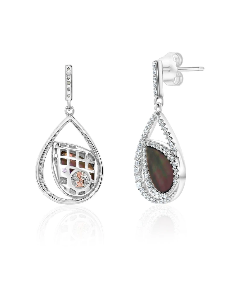 Suzy Levian Sterling Silver Cubic Zirconia Dangle Earrings